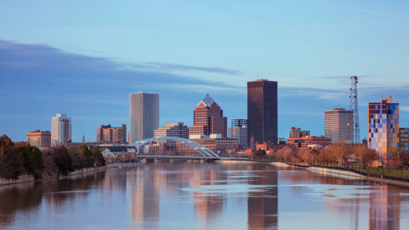 city skyline of rochester, new york