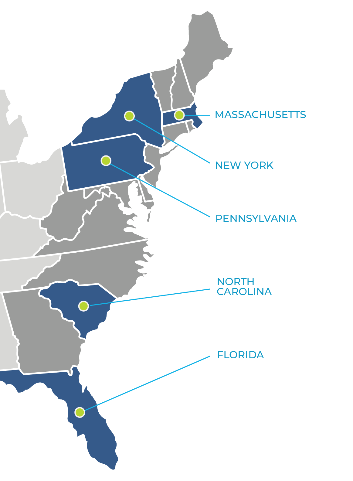 East Coast Map