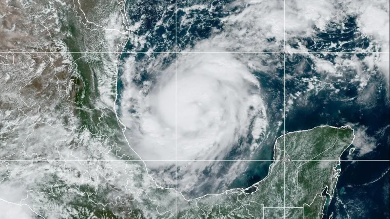 aerial view of the top of a hurricane